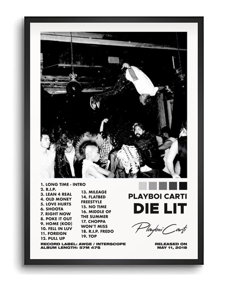 【額縁付き】 Playboi Carti / Die Lit A2ポスター DIE LIT (Playboi Carti) アルバムジャケットポスター - Etsy 日本